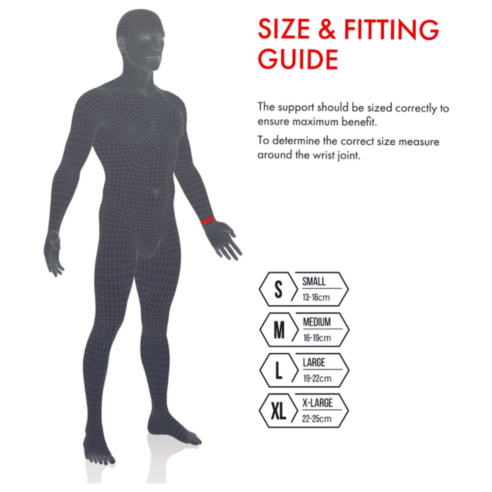 vulkan classic wrist support size guide