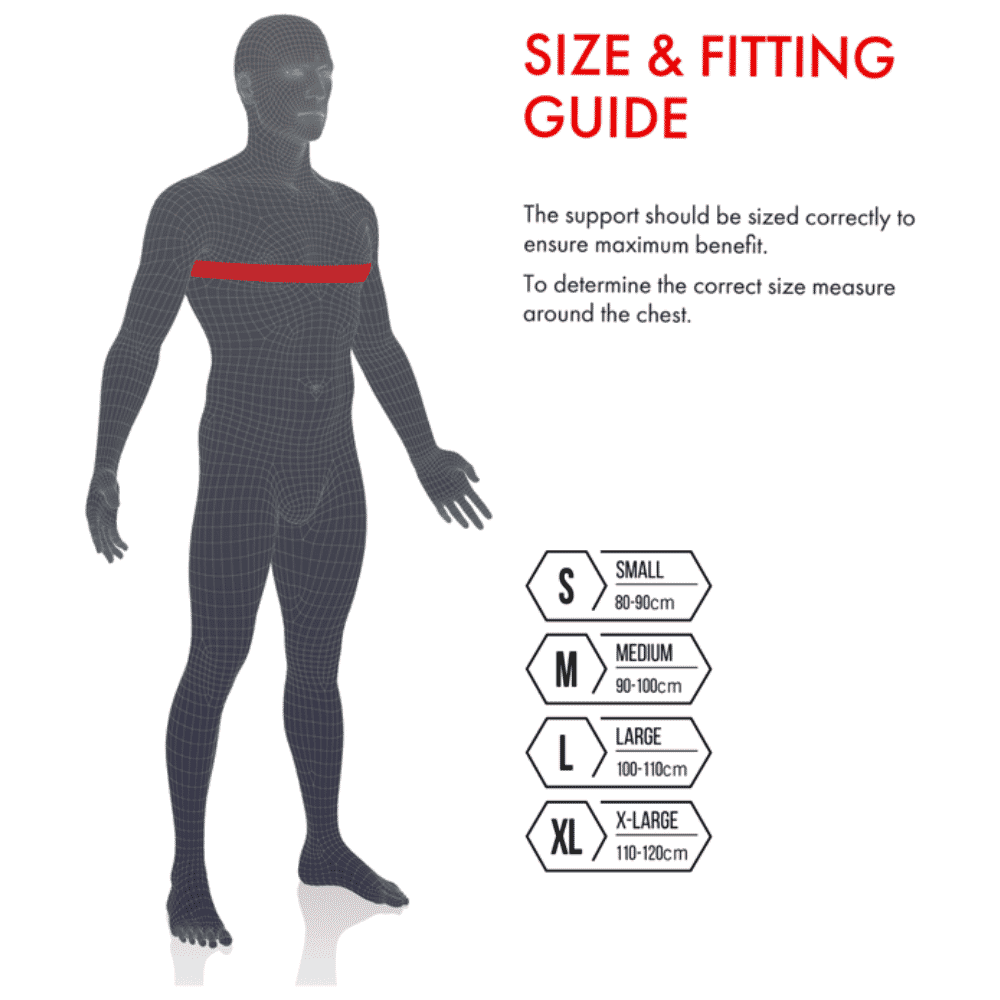 vulkan full shoulder support size guide