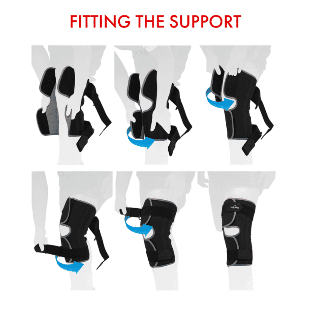vulkan wrap around knee support how to fit