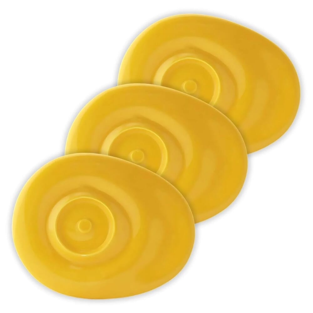 wade dignity oval saucer yellow pack of 3