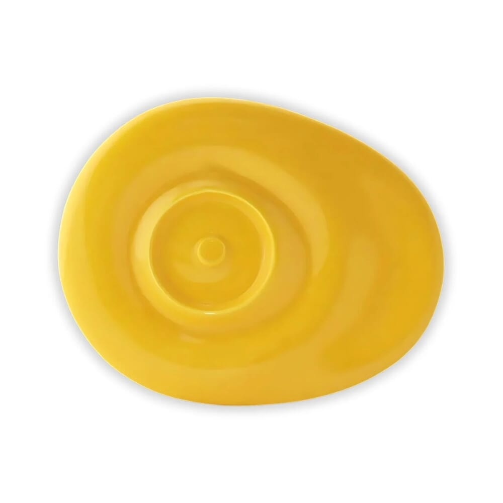 wade dignity oval saucer yellow top down