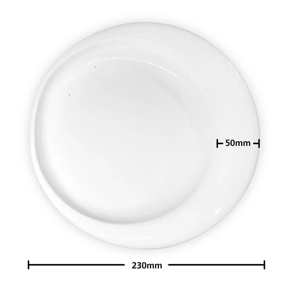 wade dignity scoop plate white dimensions