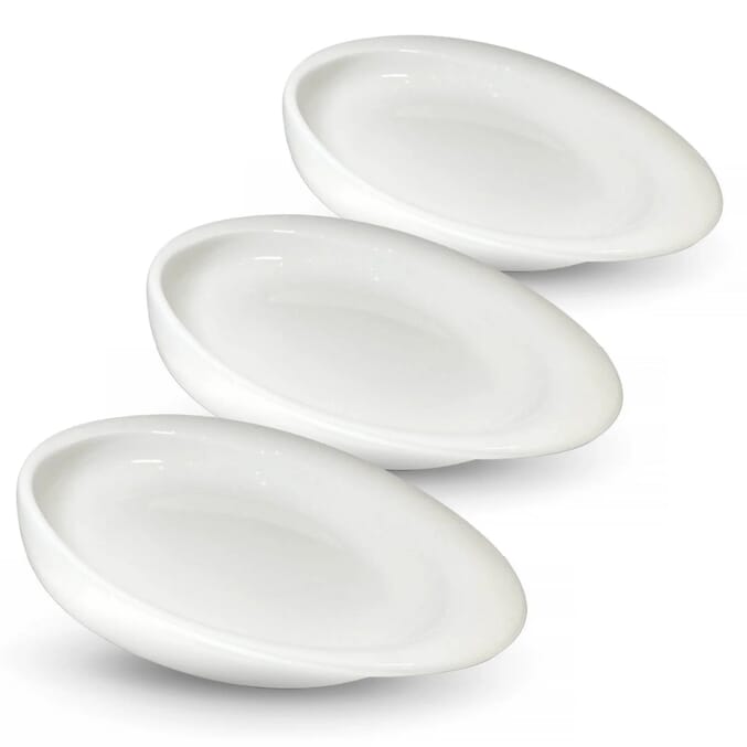 wade dignity scoop plate white pack of 3