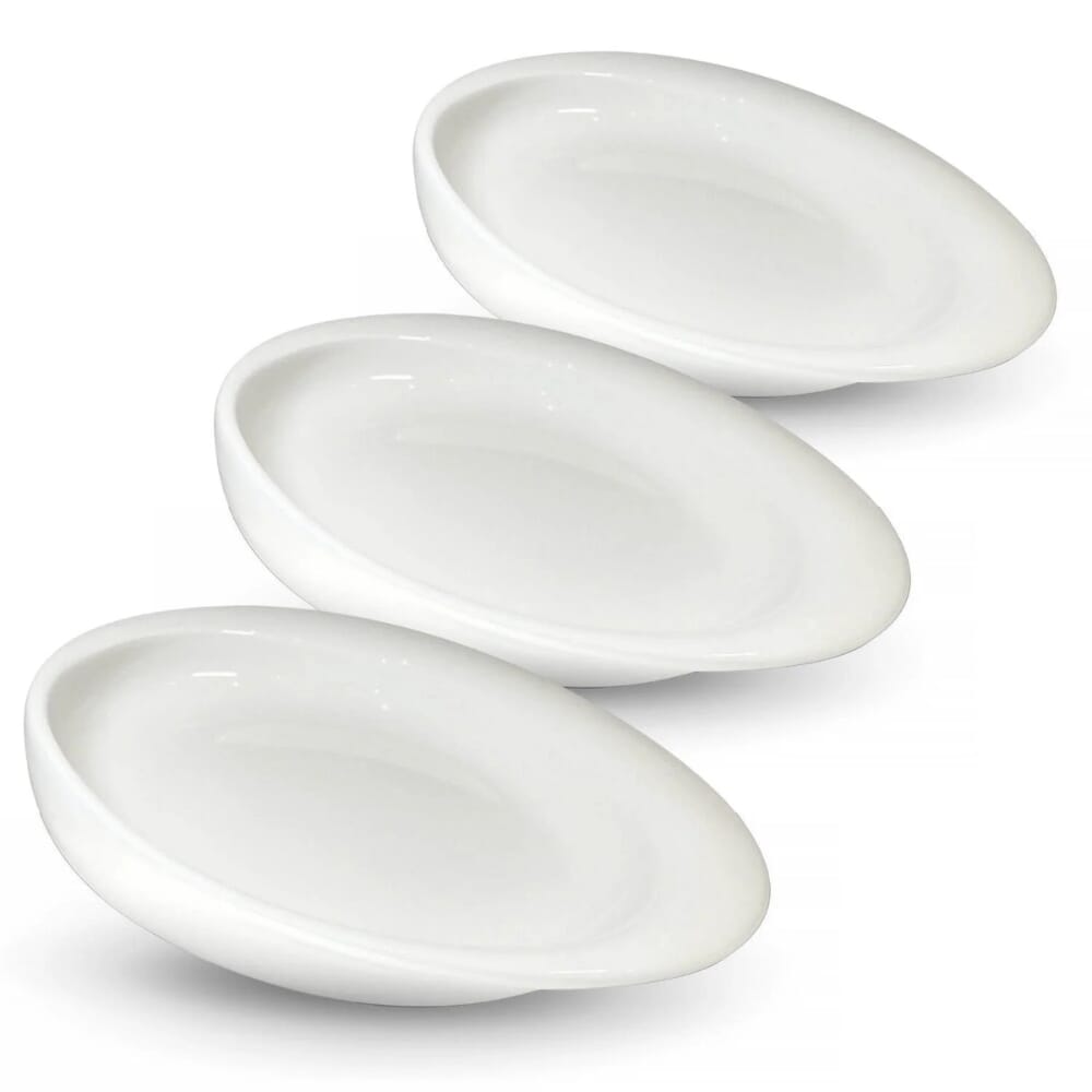 wade dignity scoop plate white pack of 3