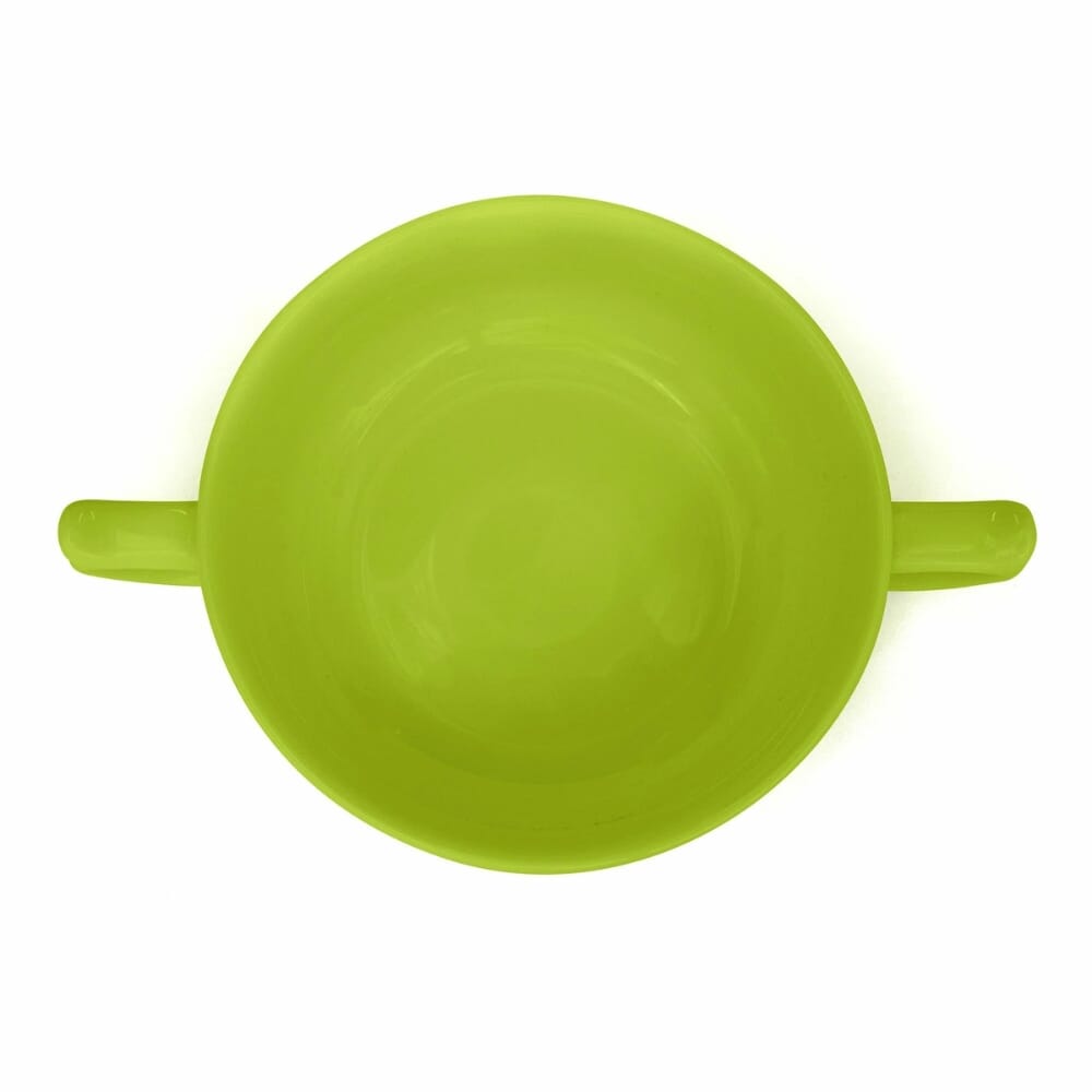 wade dignity two handled bowl green top down