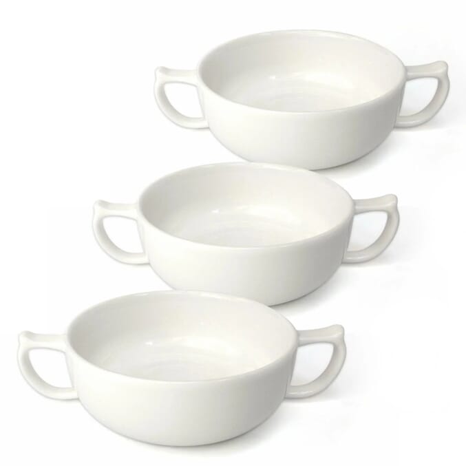 wade dignity two handled bowl white pack of 3