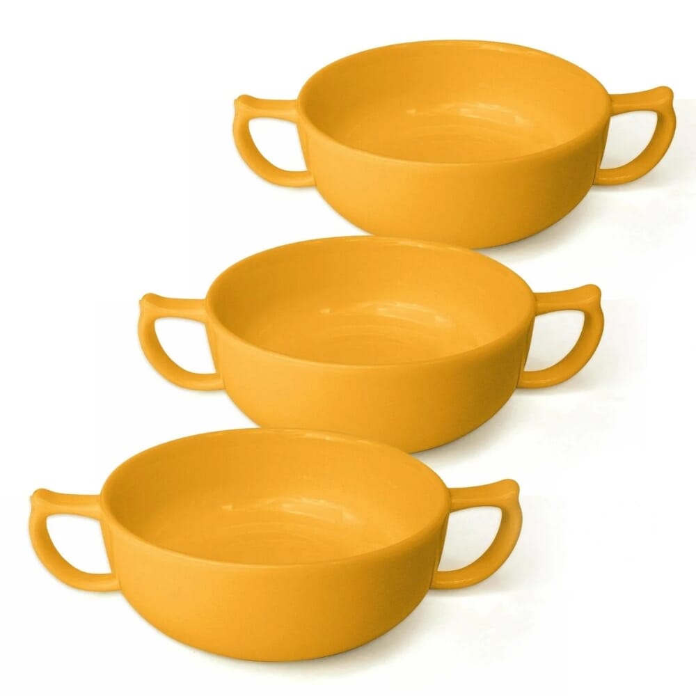wade dignity two handled bowl yellow pack of 3