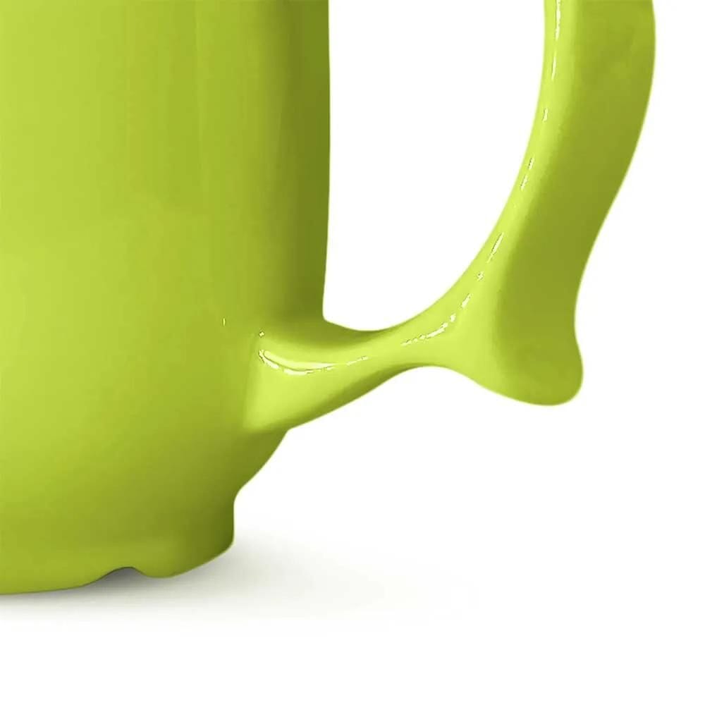 wade dignity two handled ceramic mug green handle