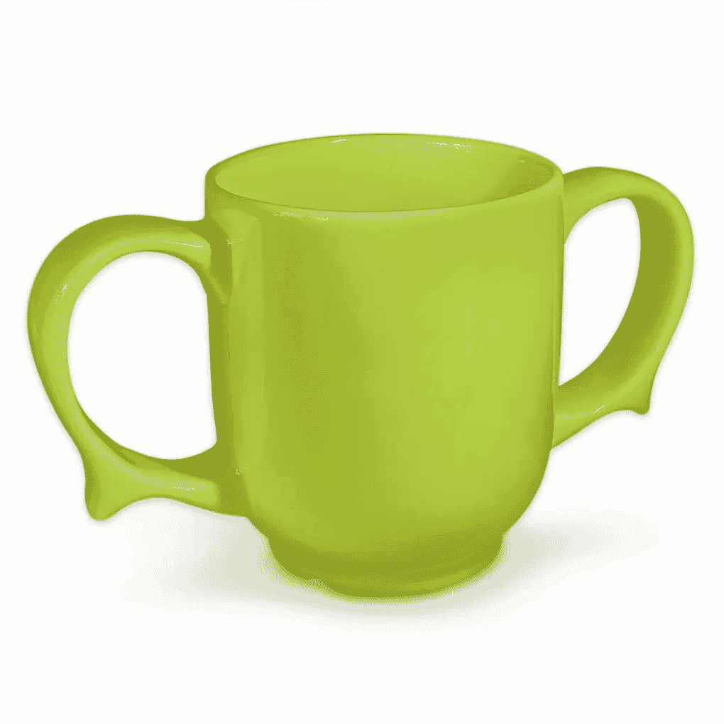 wade dignity two handled ceramic mug green