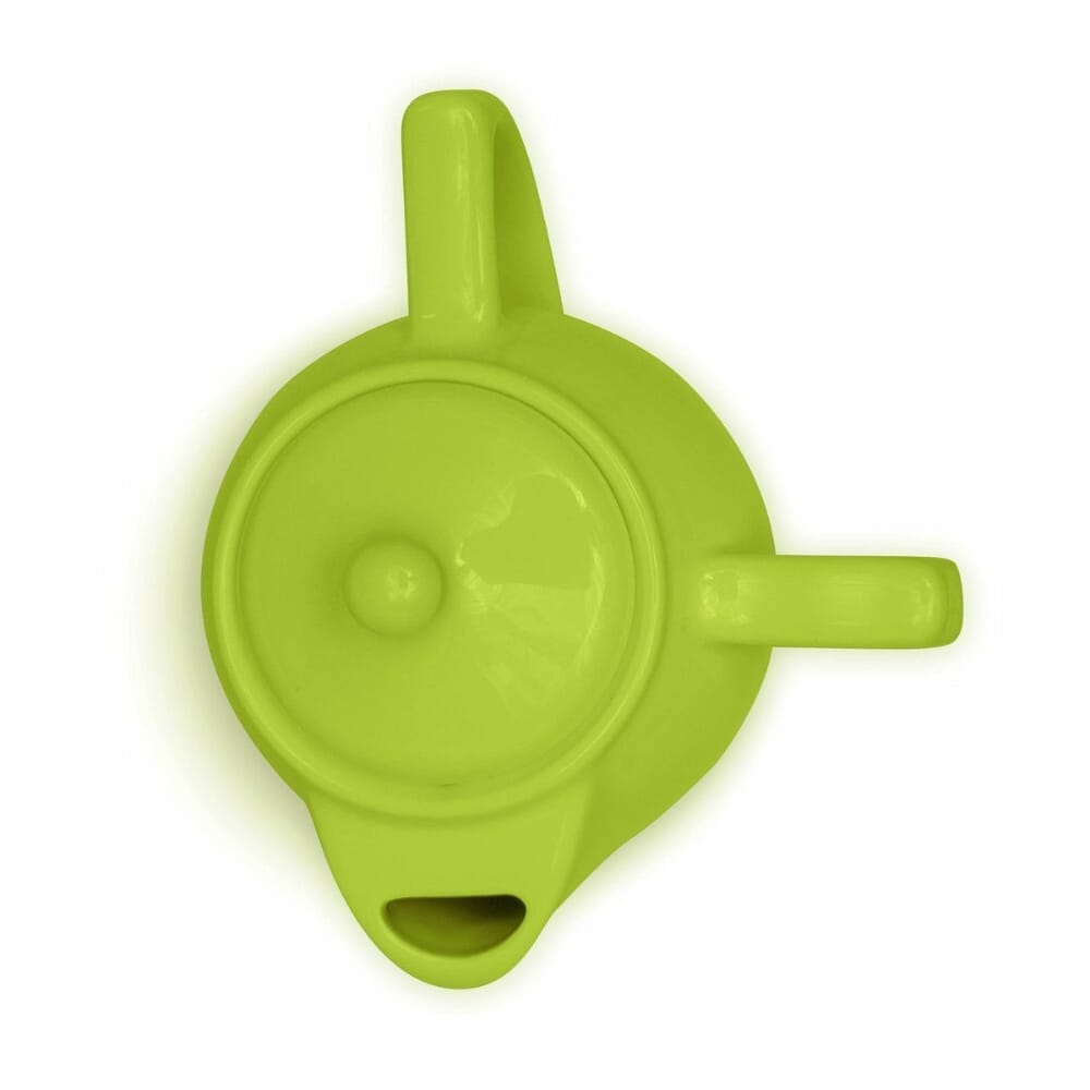 wade dignity two handled teapot green top down