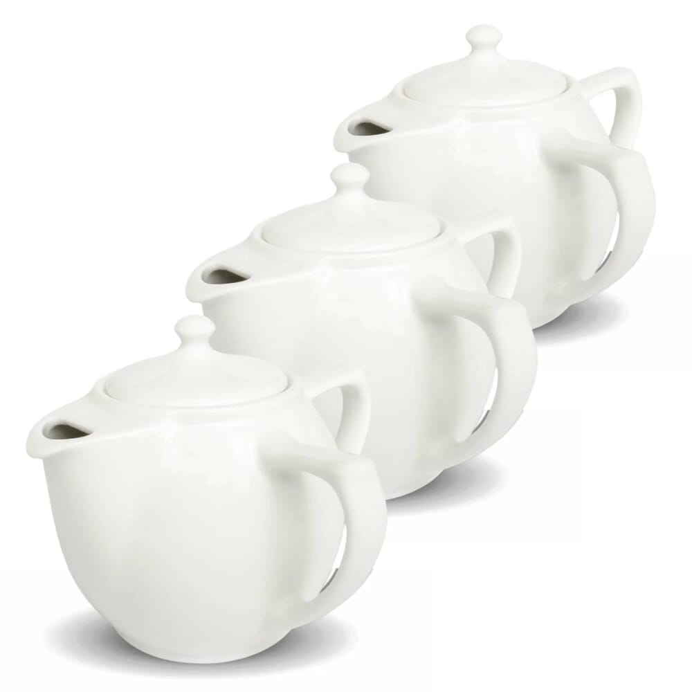 wade dignity two handled teapot white pack of 3
