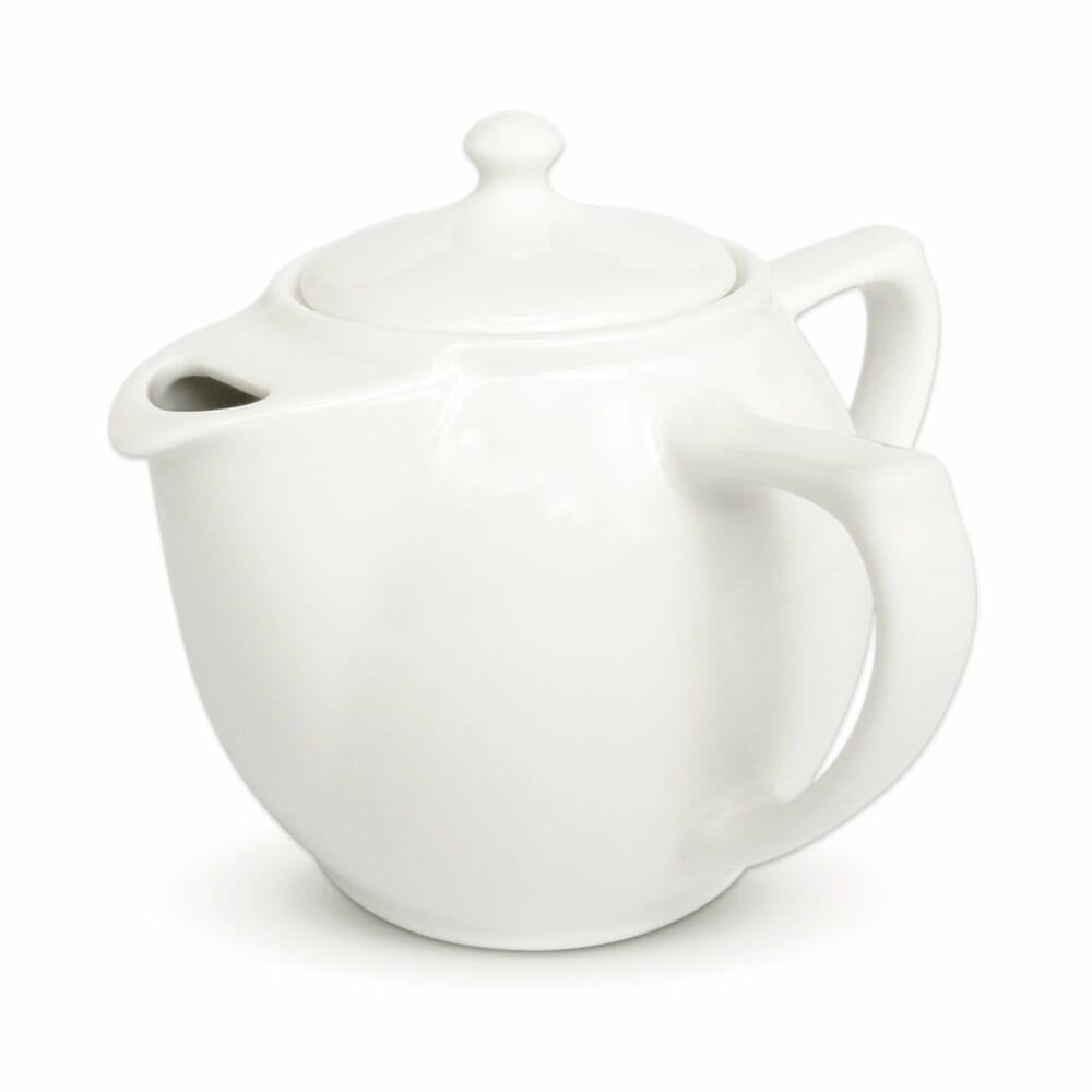 wade dignity two handled teapot white