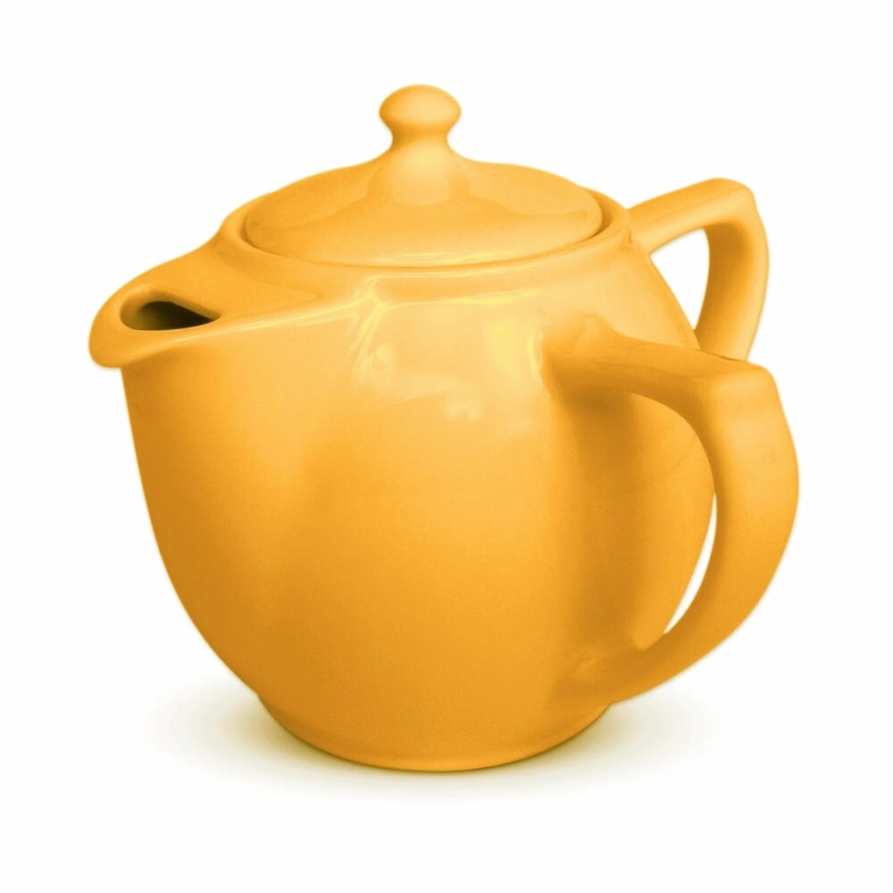 wade dignity two handled teapot yellow