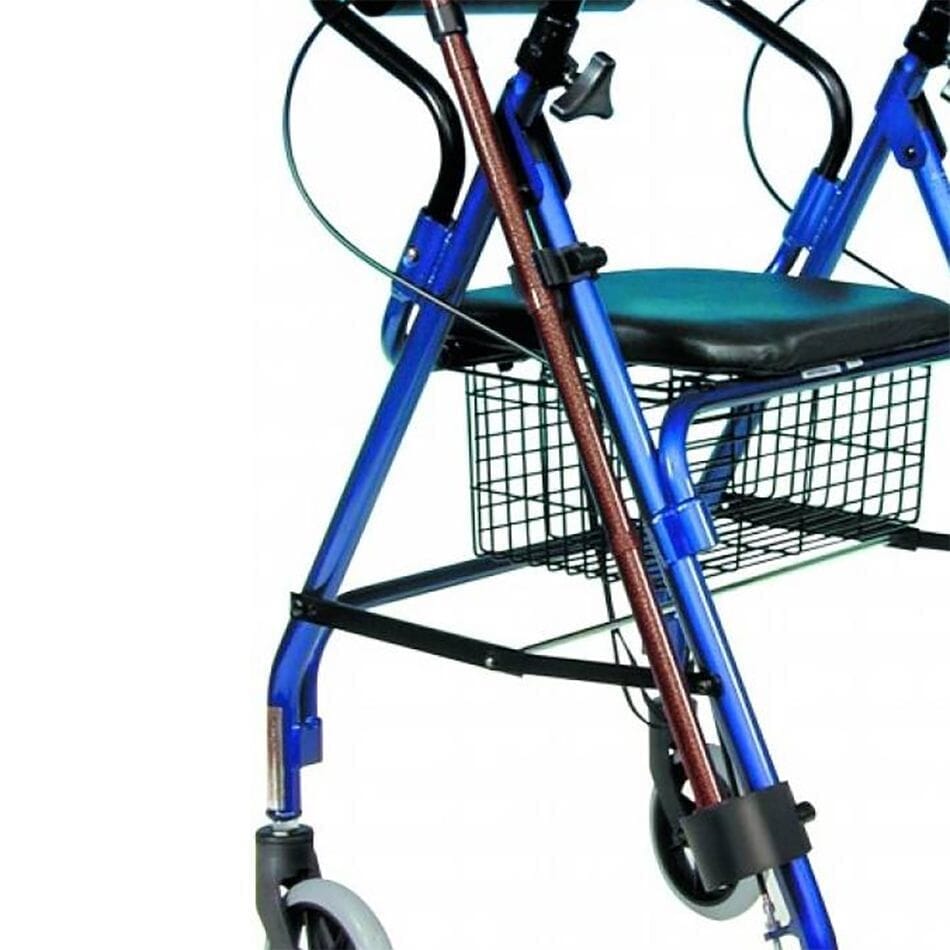 walking stick and crutch holder in use