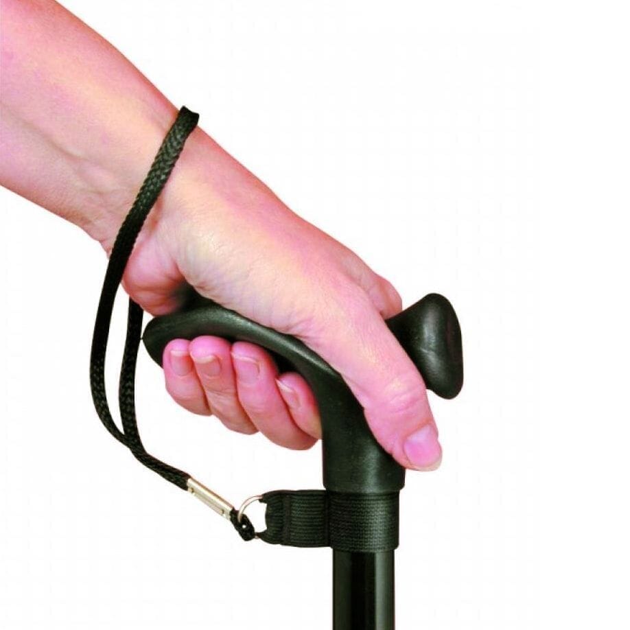 walking stick strap in use