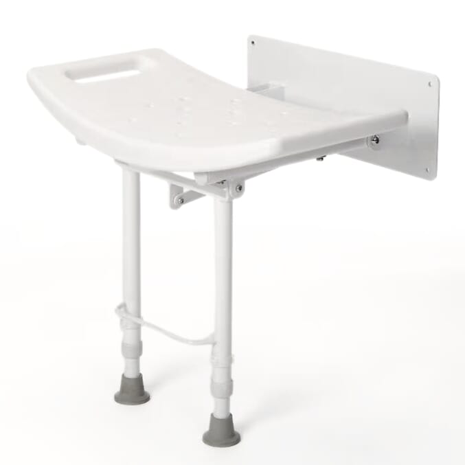 wall mounted shower seat with legs