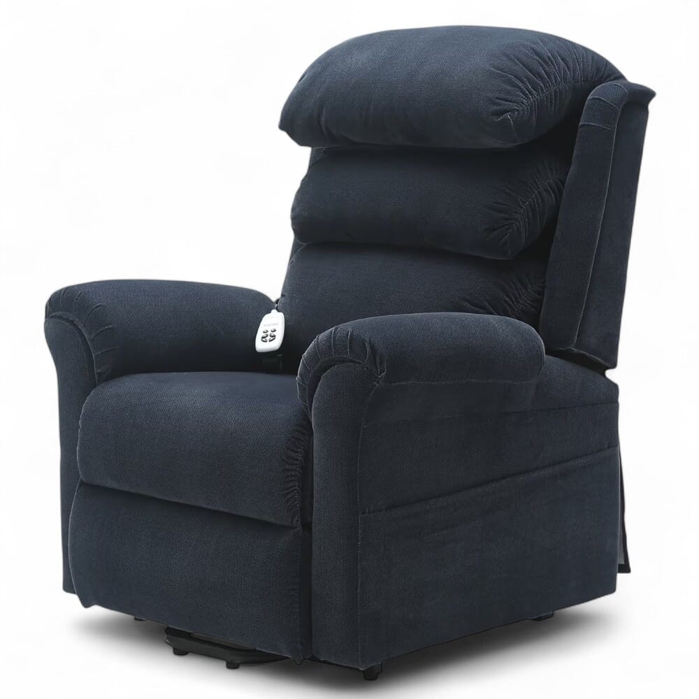 walmesley dual motor riser recliner chair blue