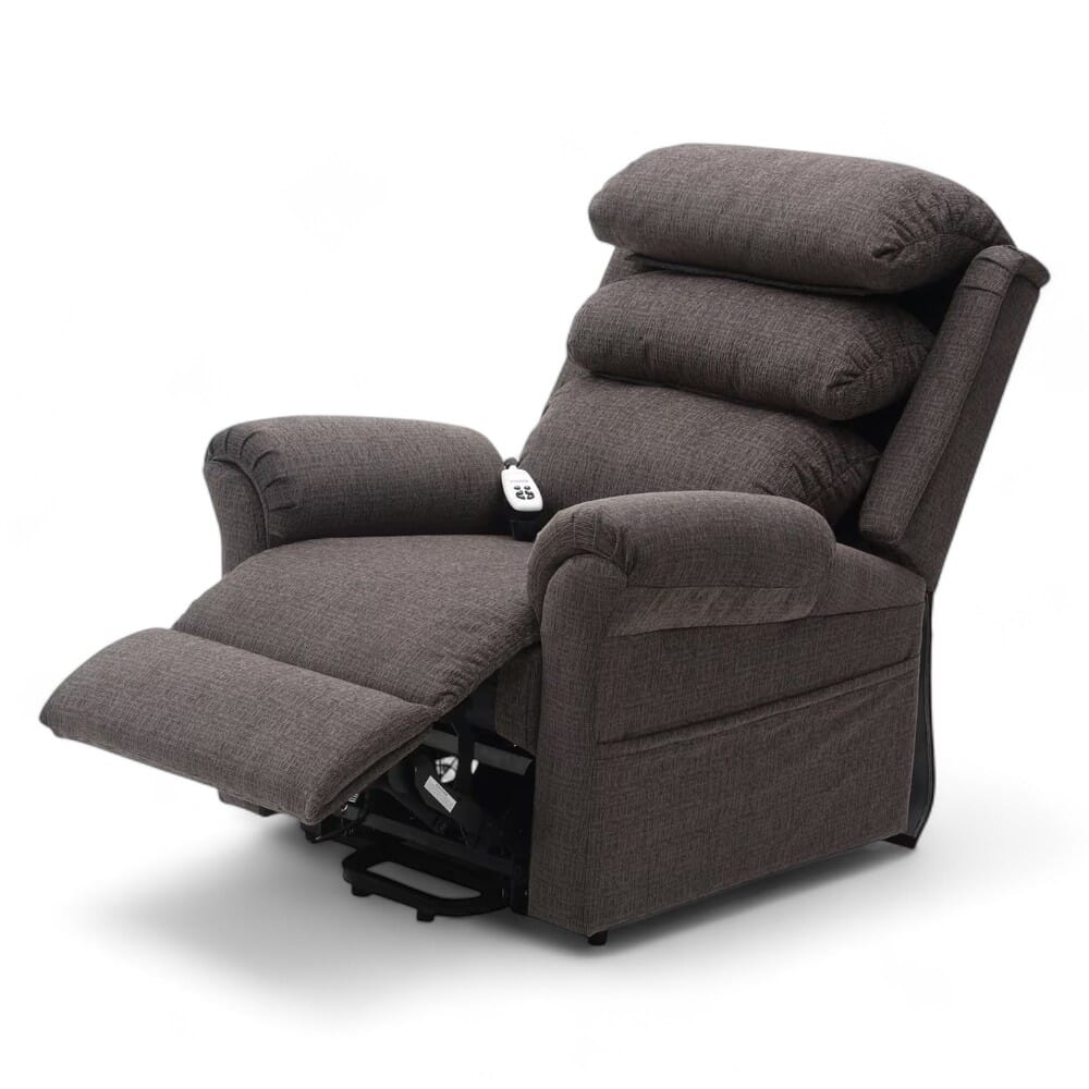 walmesley dual motor riser recliner chair mink leg rest raised