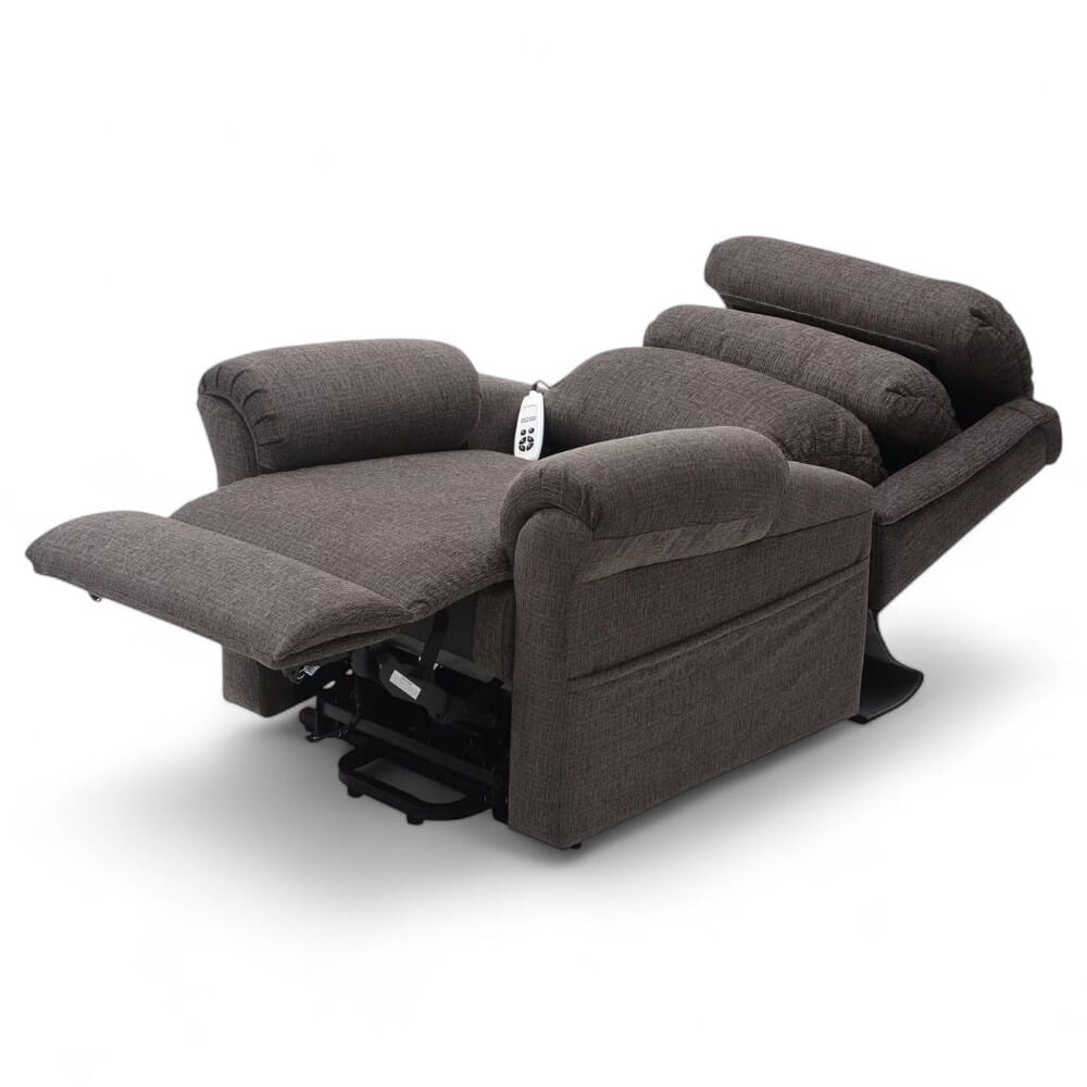walmesley dual motor riser recliner chair mink reclined flat