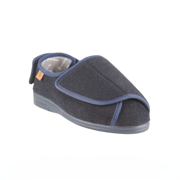 walter mens extra wide slipper navy