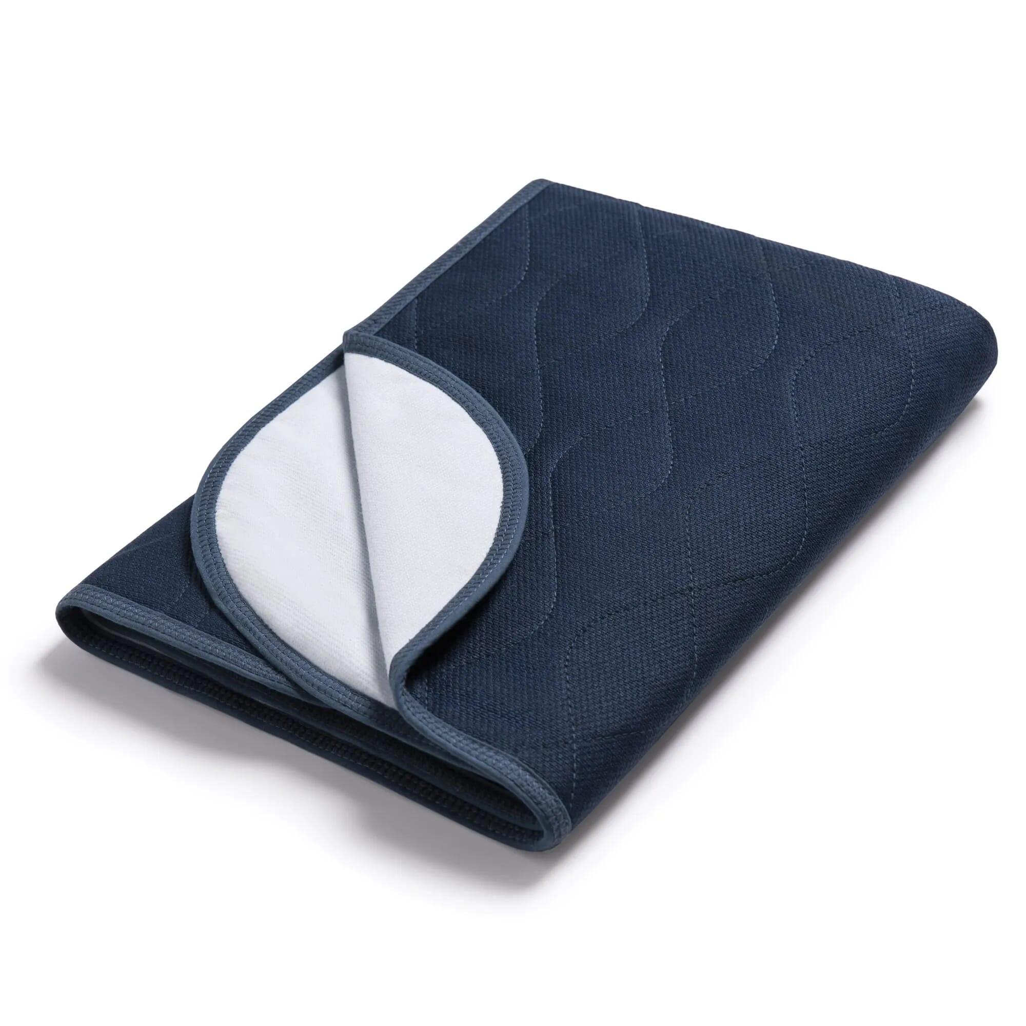 washable chair pads blue folded