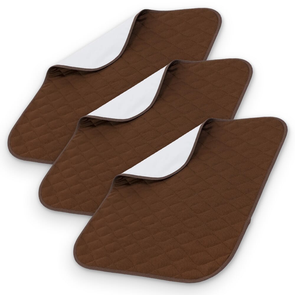 washable chair pads brown pack of 3