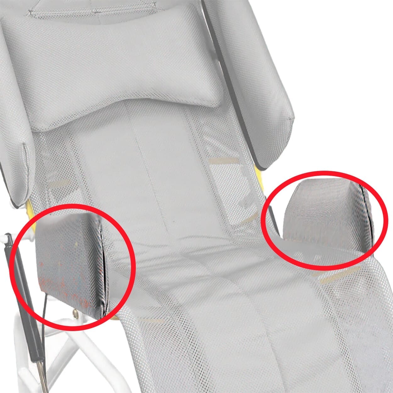 washington tilting shower cradle dartex leg rails