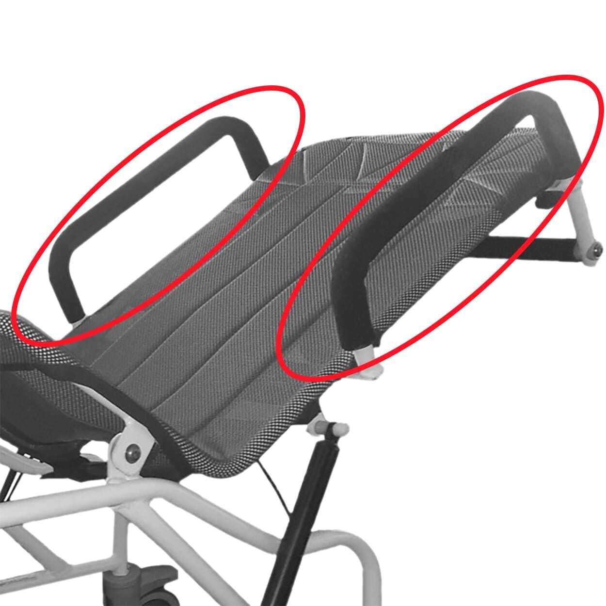 washington tilting shower cradle padded side rails