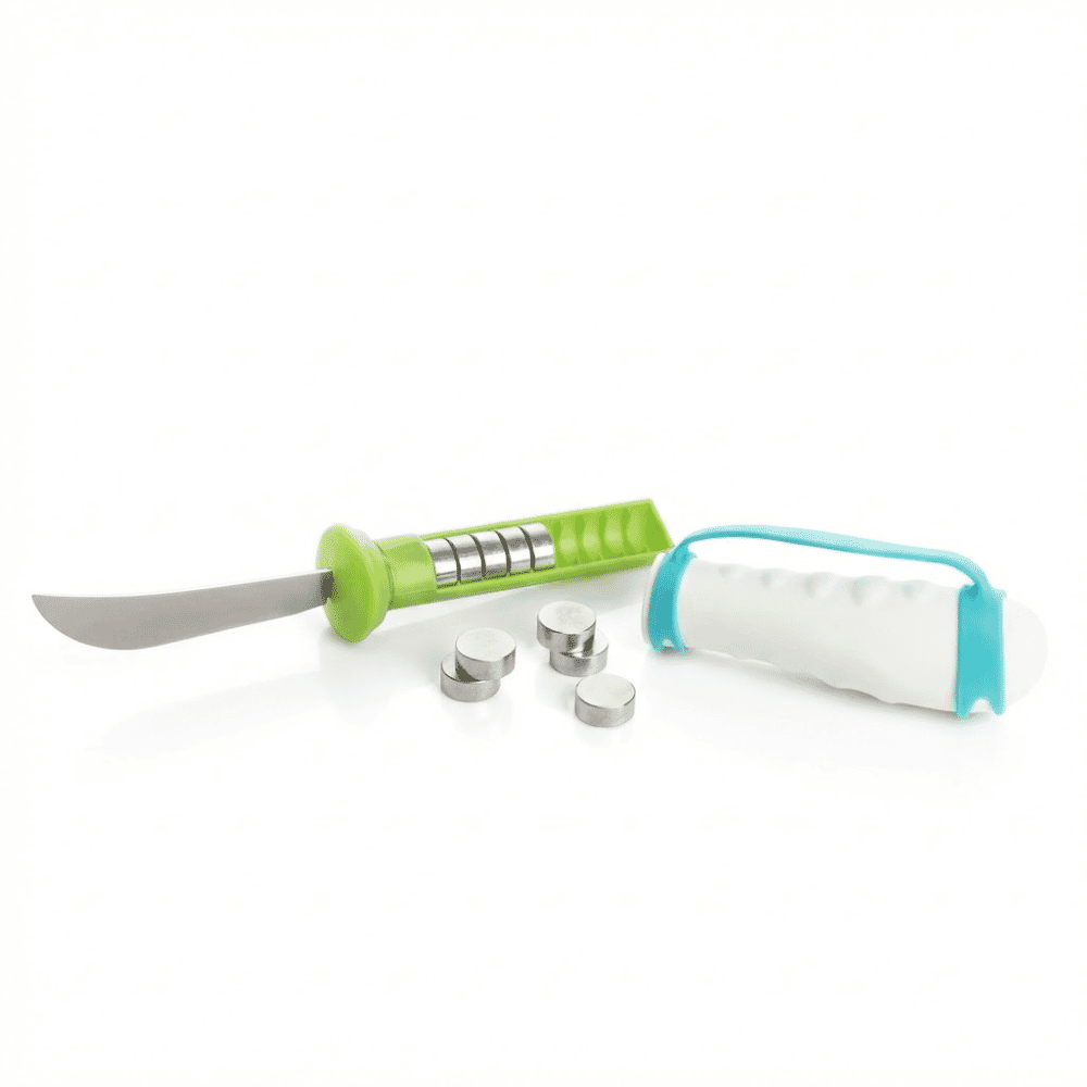 weighted rocker knife including weights inside