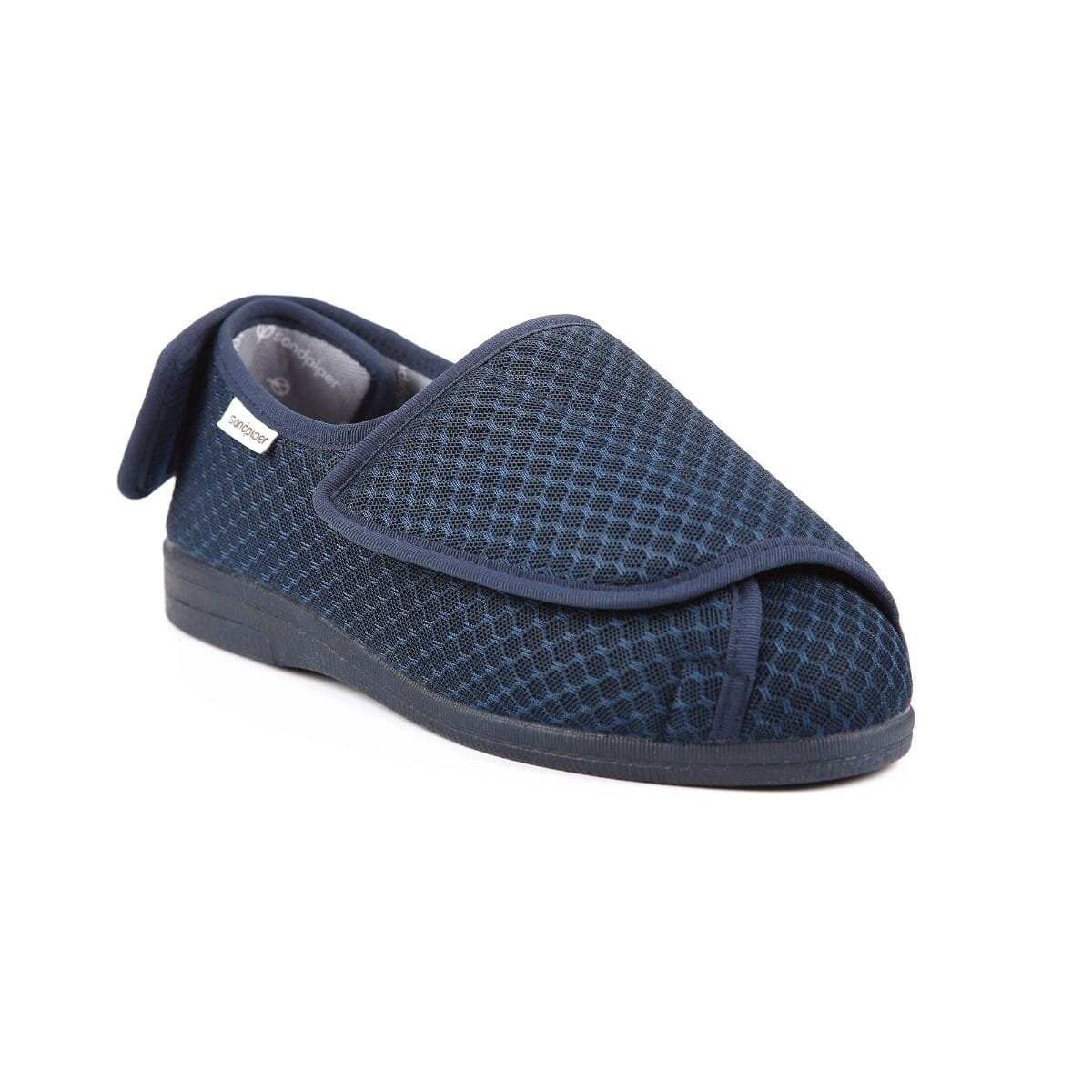 wendy ladies extra wide slipper navy honeycomb