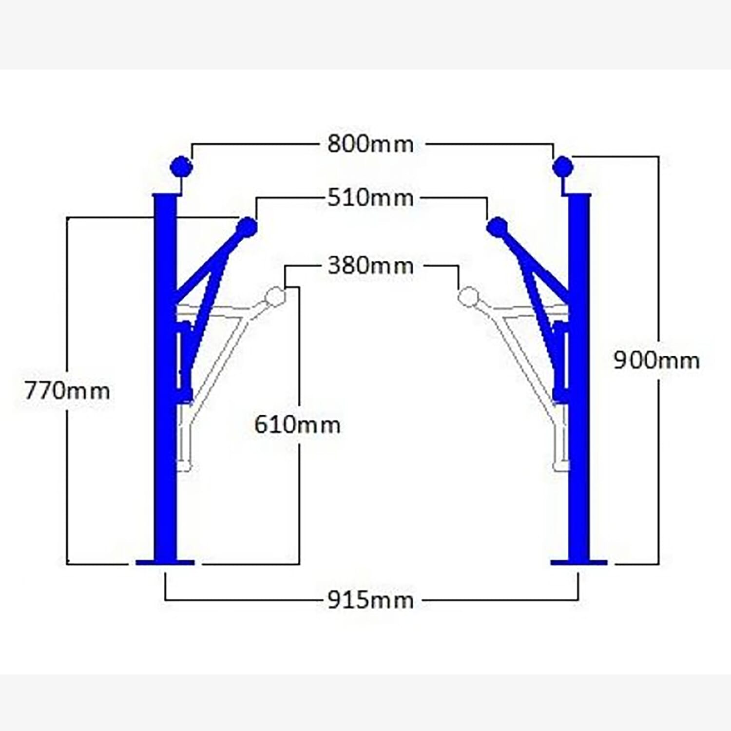 westminster double rail parallel bars measurements