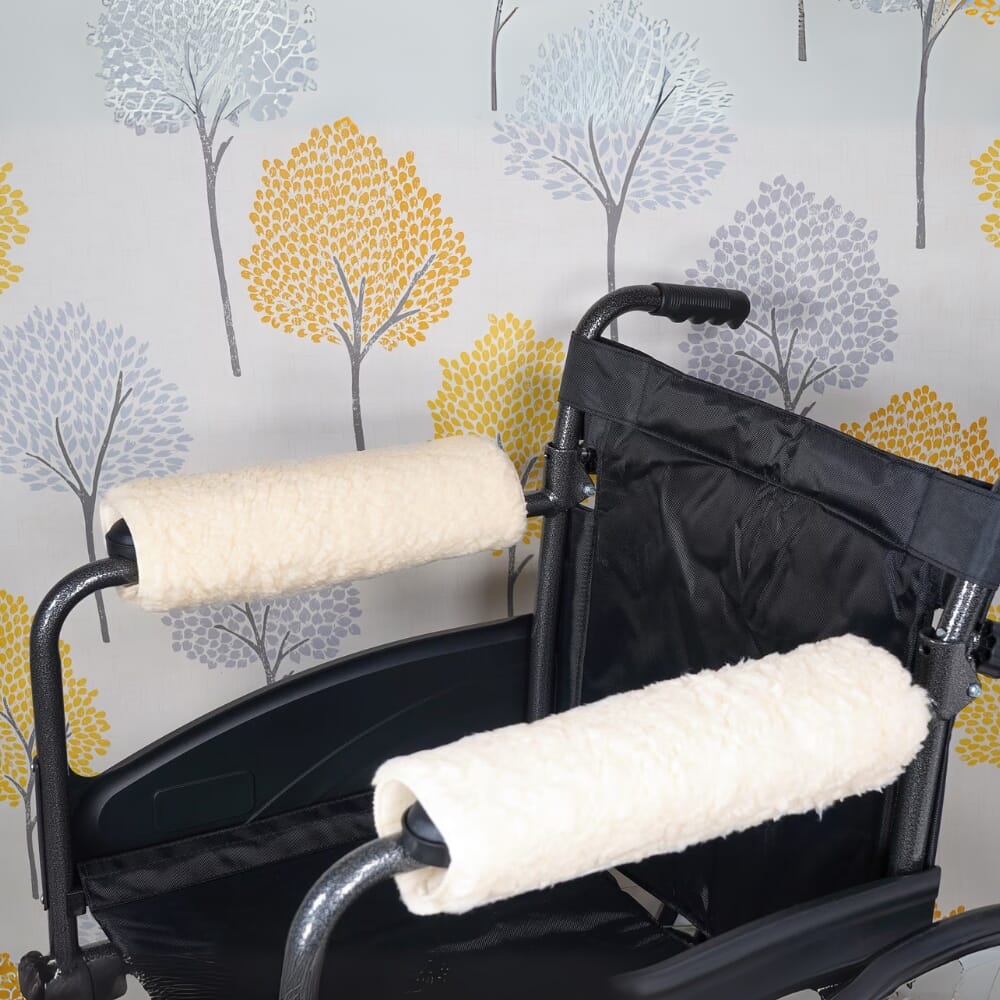 wheelchair armrest support pads pair on chair