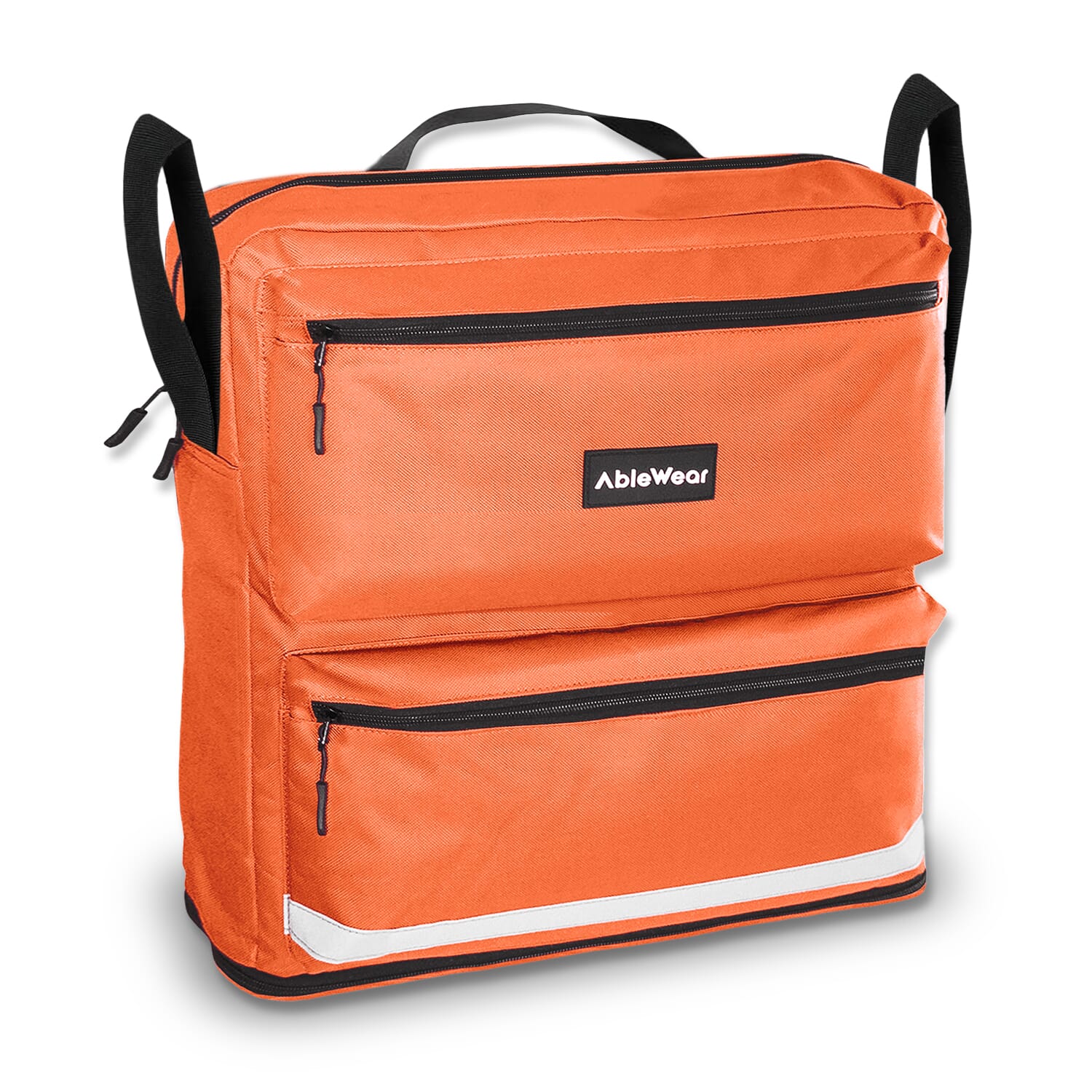 wheelchair bag black orange