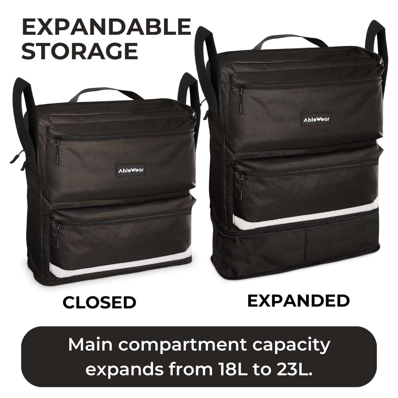 wheelchair bag expand