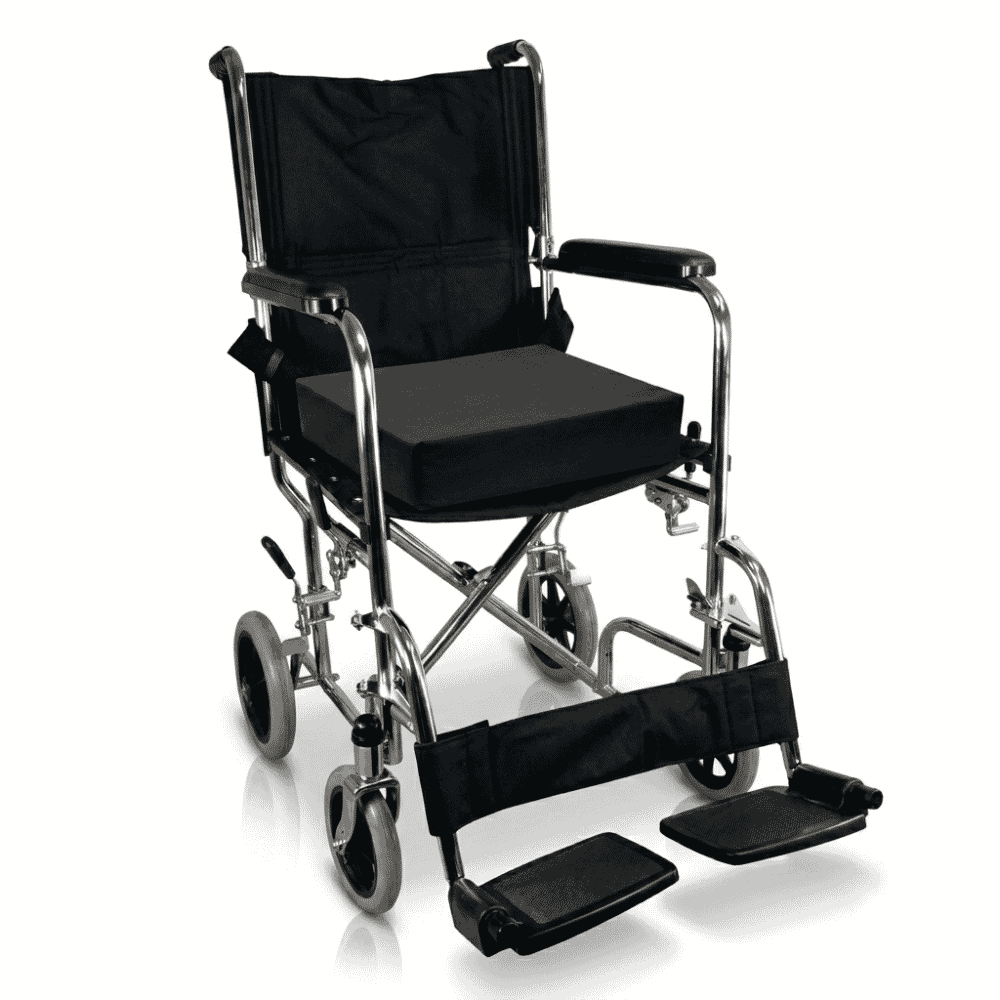 wheelchair cushion on wheelchair