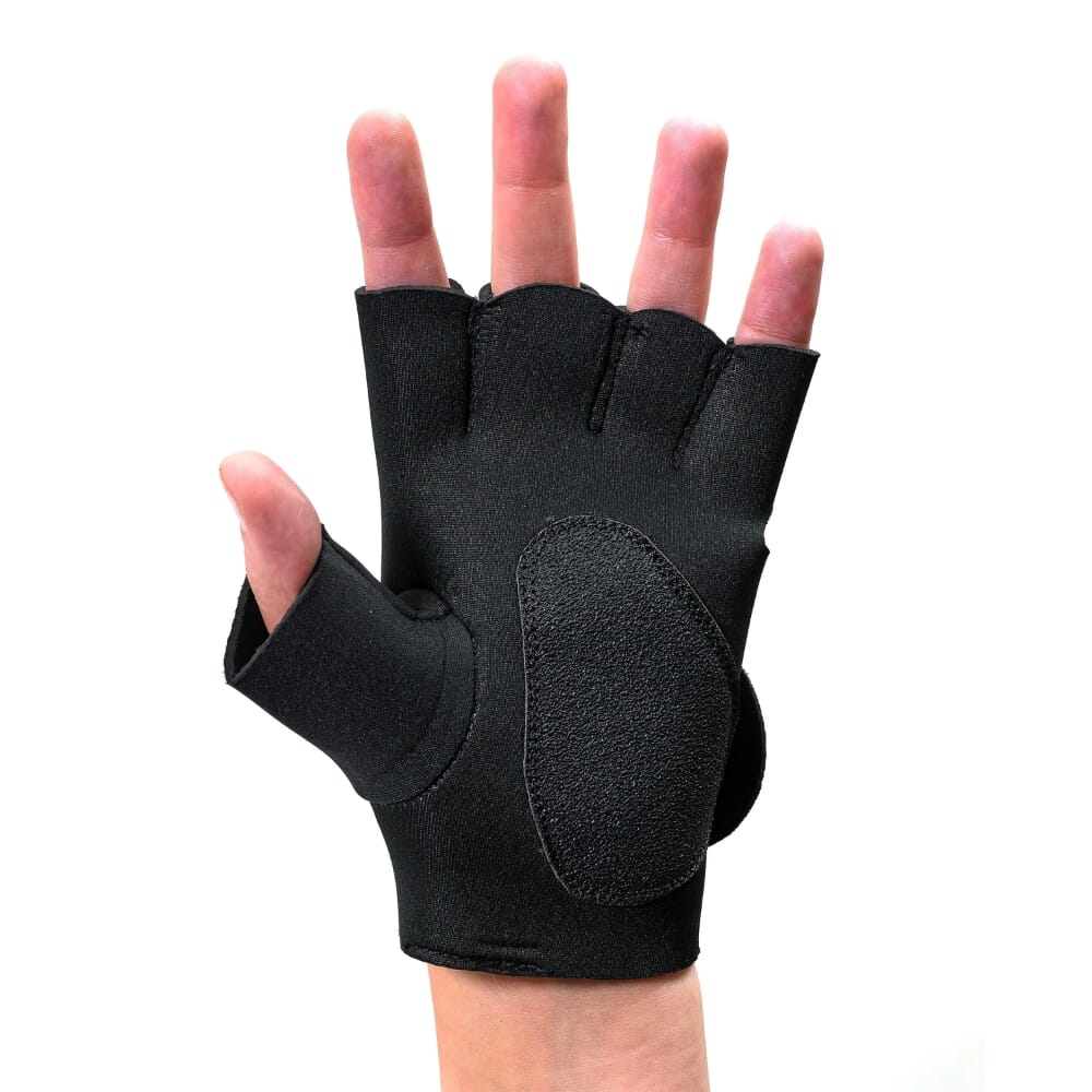 wheelchair gloves front on hand