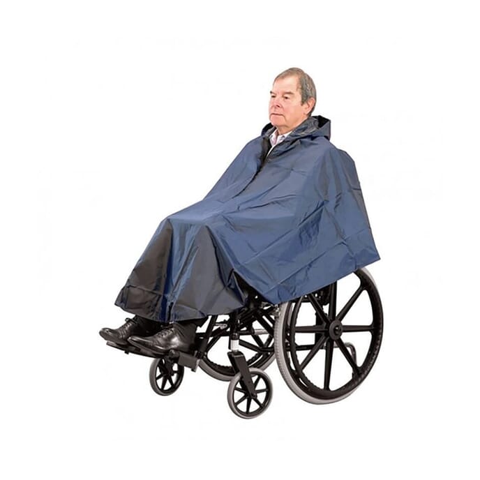 wheelchair poncho with gentleman