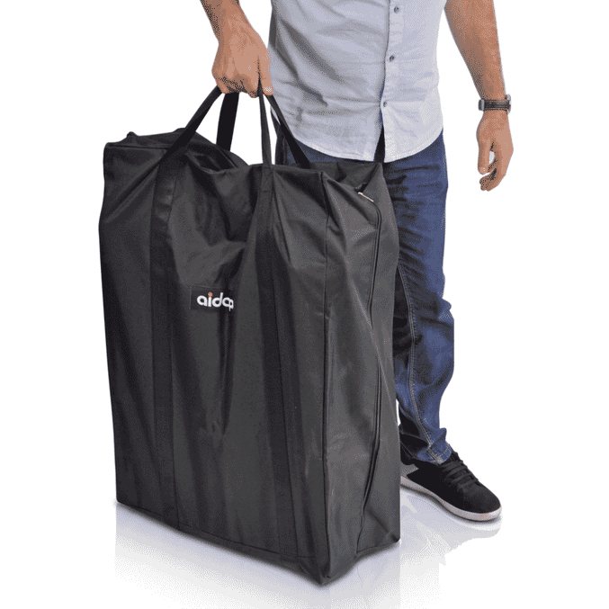 wheelchair transport bag in use