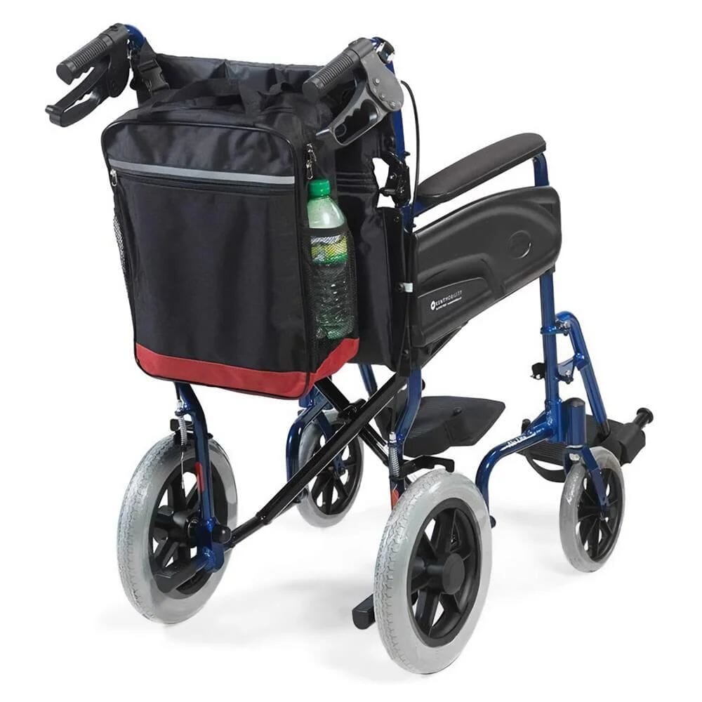 wheelyscooter bag black red wheelchair