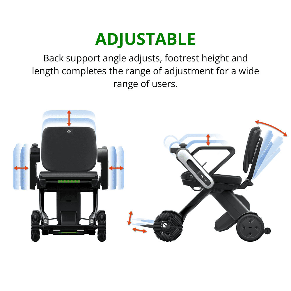 whill c lite folding electric wheelchair adjustable