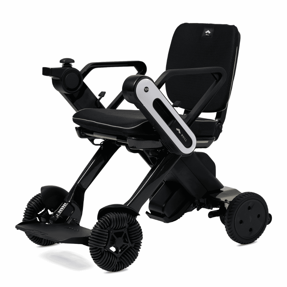 whill c lite folding electric wheelchair white