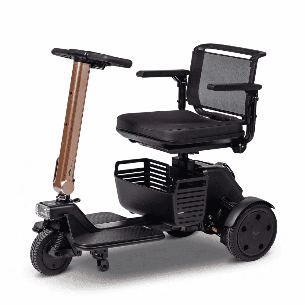 whill r three wheel mobility scooter gold