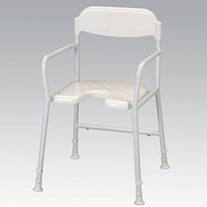 white line shower chair