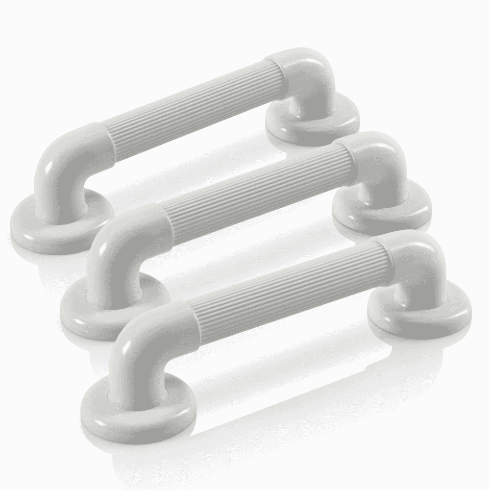 white plastic grab bar 305mm pack of 3