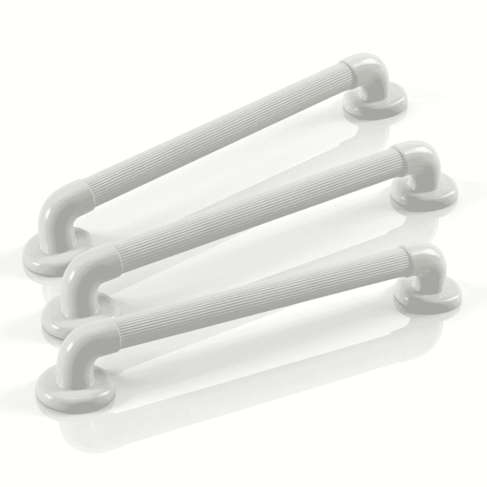 white plastic grab bar 610mm pack of 3