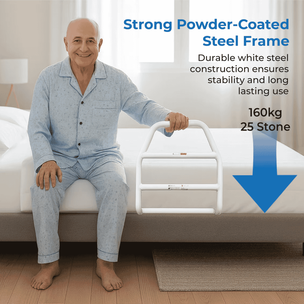 white solo bedstick bed rail max weight