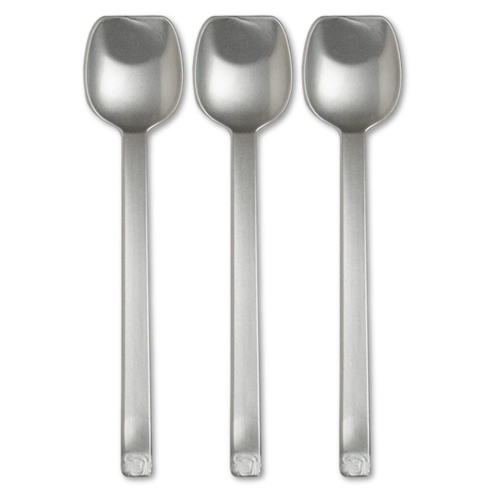 wide flat edge spoon silver pack of 3