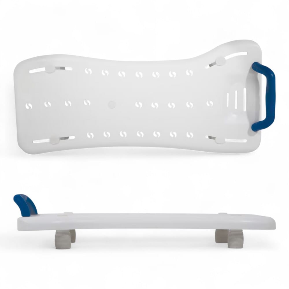 width adjustable bath board with handle top and side