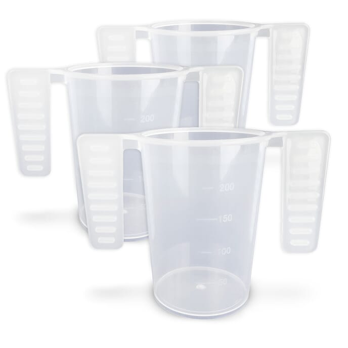 wing handled plastic beaker pack of 3