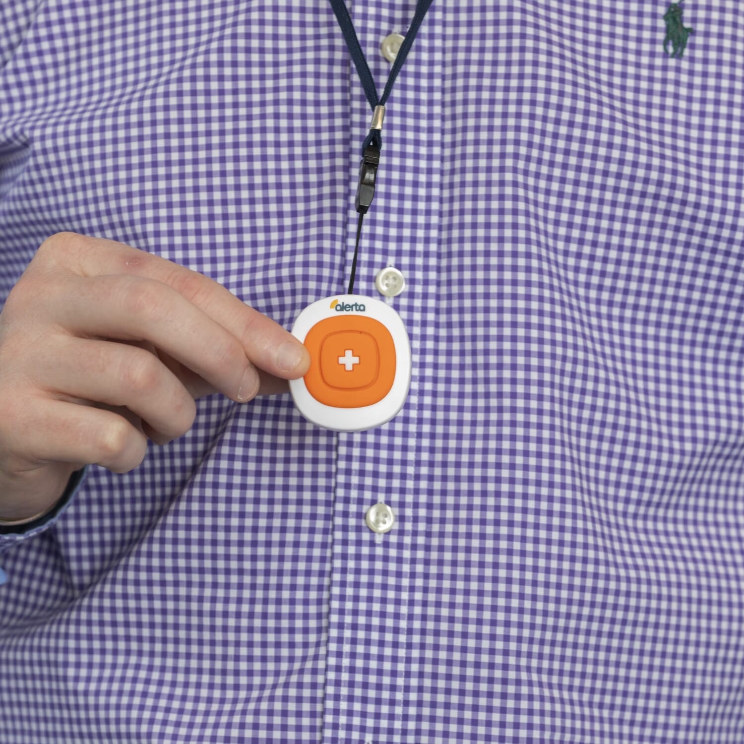 wireless alerta call button around neck